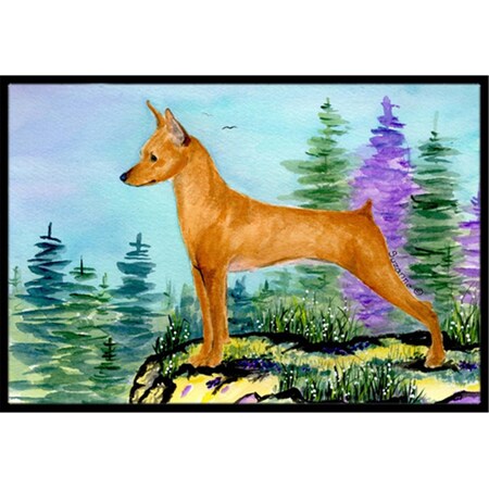 Carolines Treasures 18 x 27 in. Min Pin Indoor Outdoor Doormat SS8660MAT